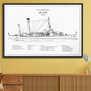 USCGC Duane wpg-33 - BD Framed Art