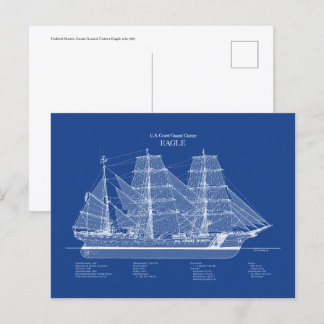 USCGC Eagle wix-327 – ABD Postcard