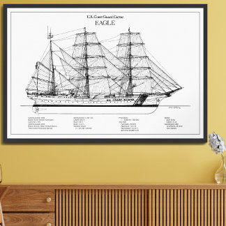 USCGC Eagle wix-327 - BD Framed Art