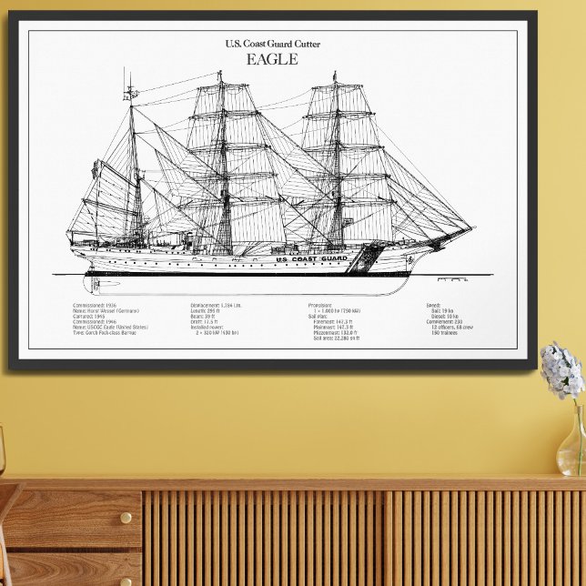 USCGC Eagle wix-327 - BD Framed Art (Creator Uploaded)