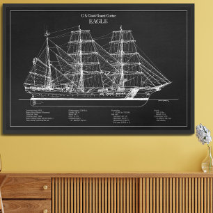 USCGC Eagle wix-327 – PD Framed Art