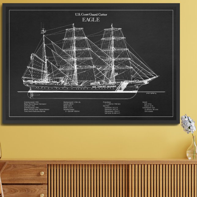USCGC Eagle wix-327 – PD Framed Art (Creator Uploaded)