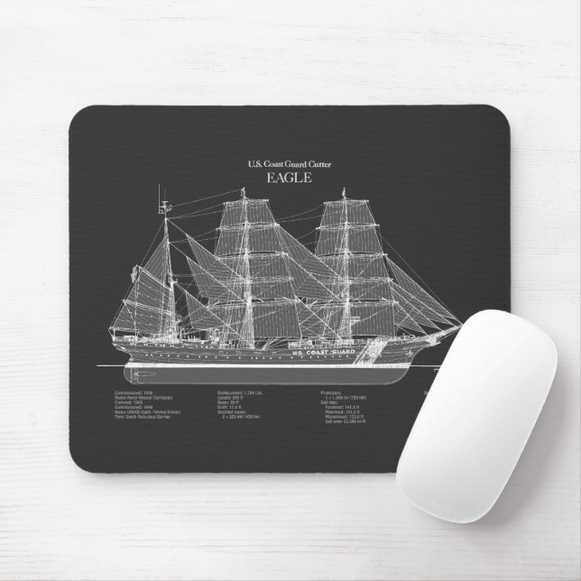 USCGC Eagle wix-327 – PD Mouse Pad (With Mouse)