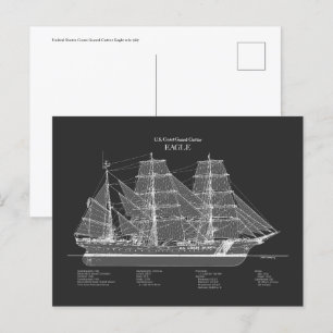 USCGC Eagle wix-327 – PD Postcard