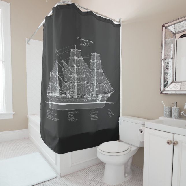 USCGC Eagle wix-327 – PD Shower Curtain (In Situ)