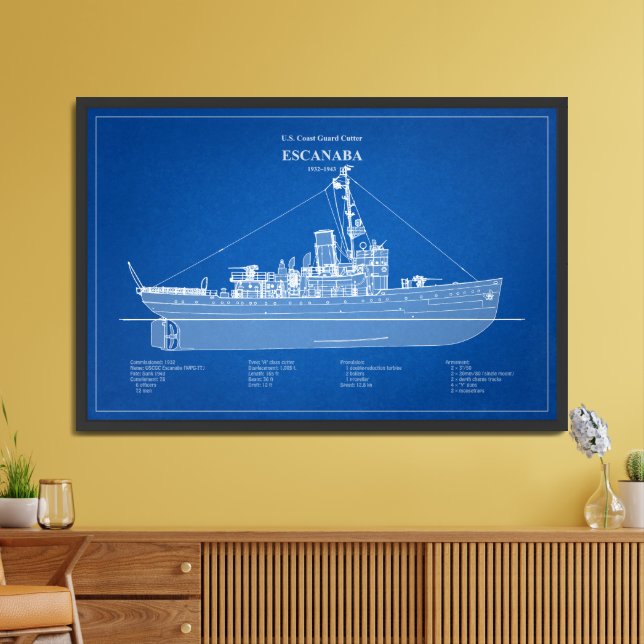USCGC Escanaba wpc-77 – ABD Framed Art (Living Room)