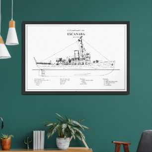 USCGC Escanaba wpc-77 - BD Framed Art