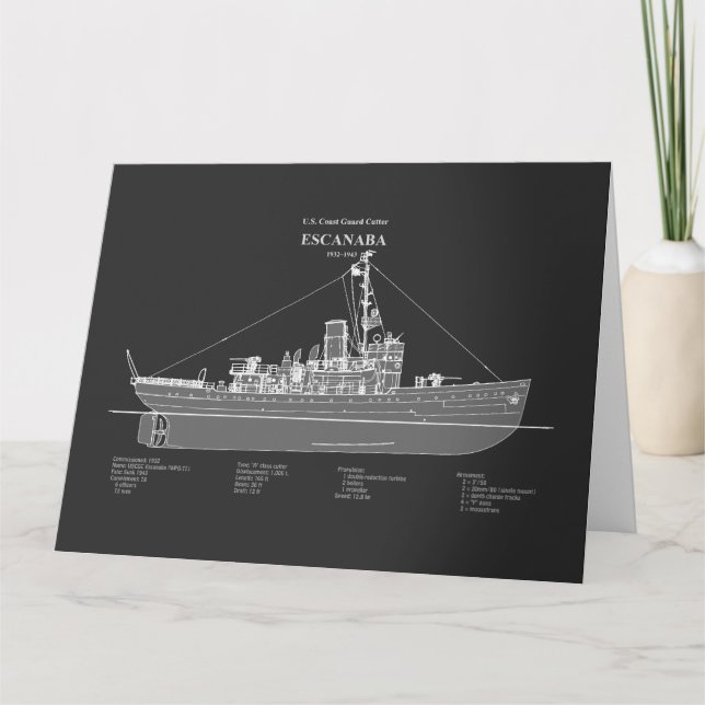 USCGC Escanaba wpc-77 – PD Thank You Card (Front)