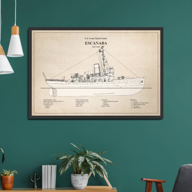 USCGC Escanaba wpc-77 - SBD Framed Art (Living Room 2)