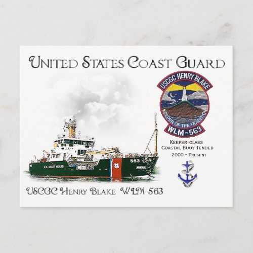 USCGC Henry Blake WLM_563 Coastal Buoy Tender Postcard
