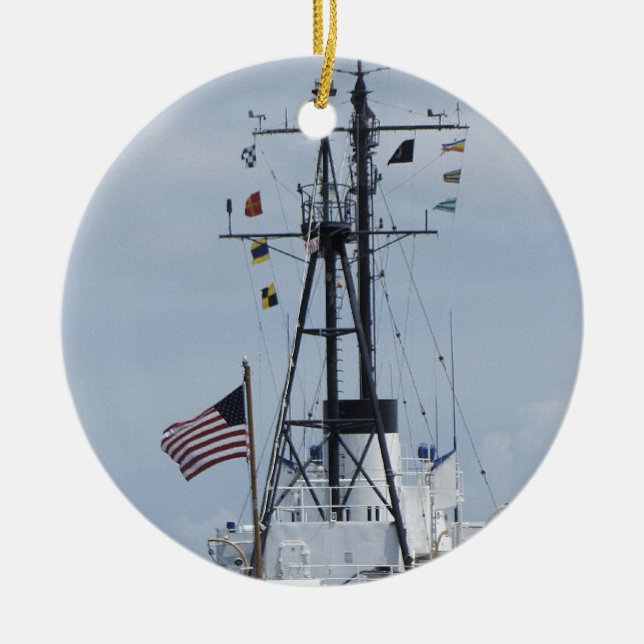USCGC Ingham Ceramic Ornament (Front)