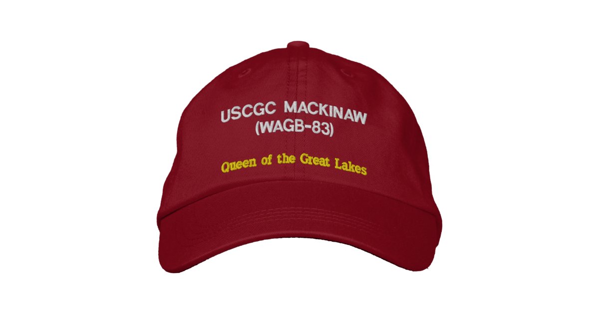 USCGC MACKINAW (WAGB-83) 'Queen of the Great Lakes Embroidered Baseball ...