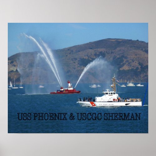 USCGC SHERMAN  FIREBOAT PHOENIX POSTER