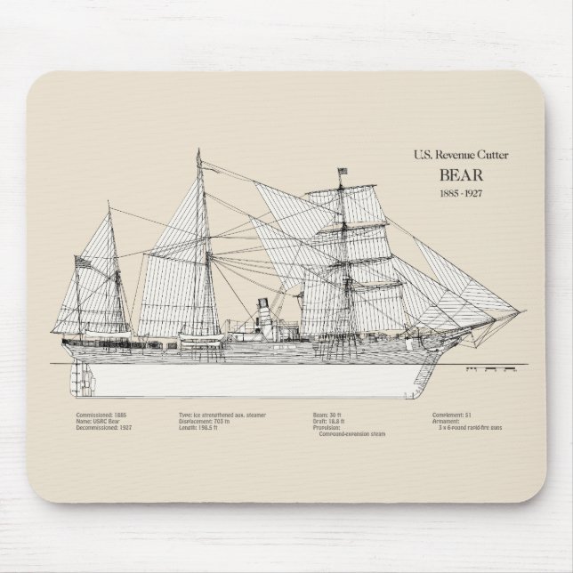 USCGRC USRC Bear - SBD Mouse Pad (Front)