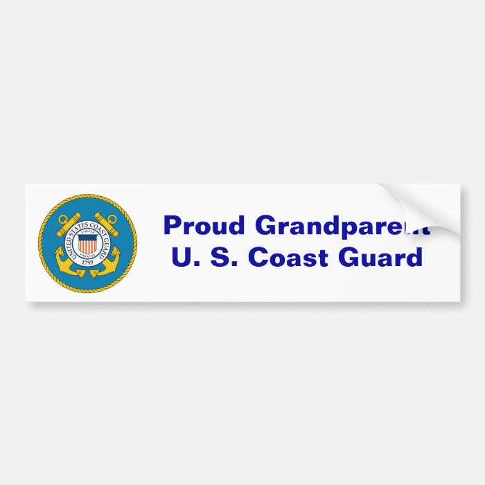 USCGSealcolor, Proud GrandparentU. S. Coast Guard Bumper Stickers