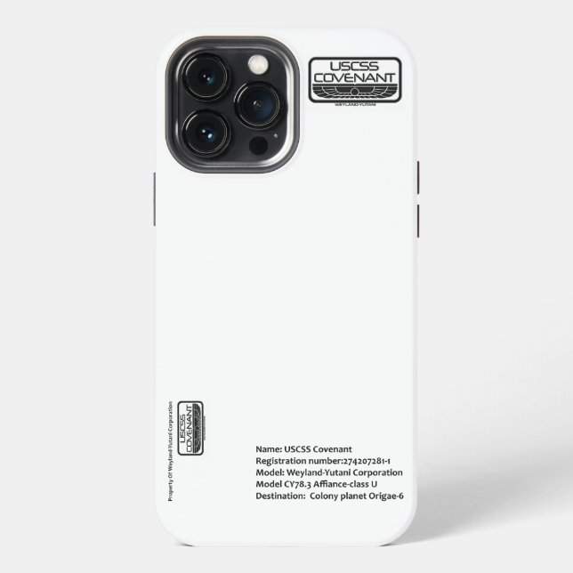 USCSS Covenant Iphone Case (Back)
