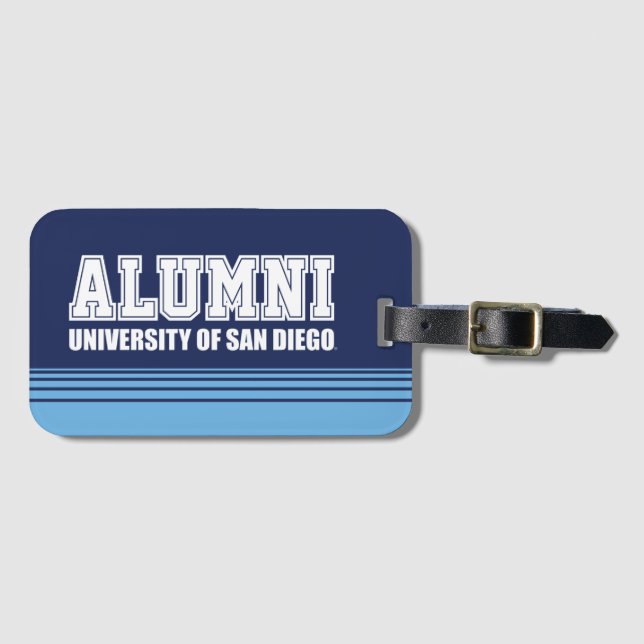 USD | Alumni - Stripes Luggage Tag (Front Horizontal)