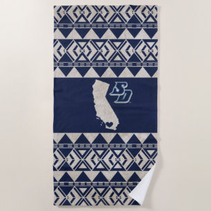 USD California Tribal Pattern Beach Towel