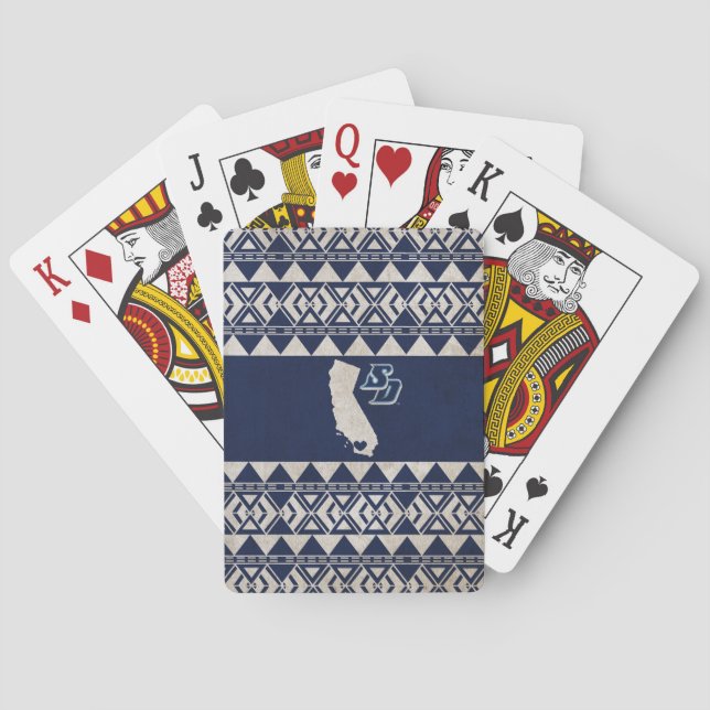 USD | California Tribal Pattern Poker Cards (Back)