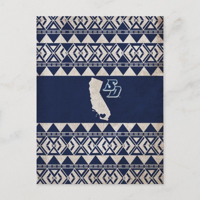 USD | California Tribal Pattern Postcard (Front)