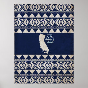 USD California Tribal Pattern Poster