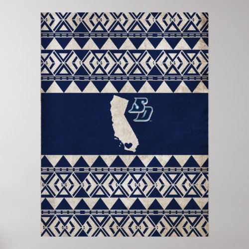 USD  California Tribal Pattern Poster