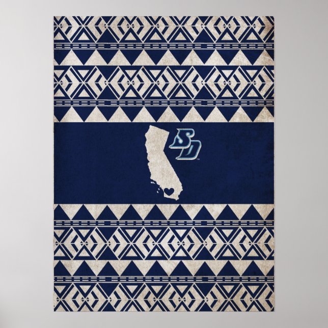 USD | California Tribal Pattern Poster (Front)