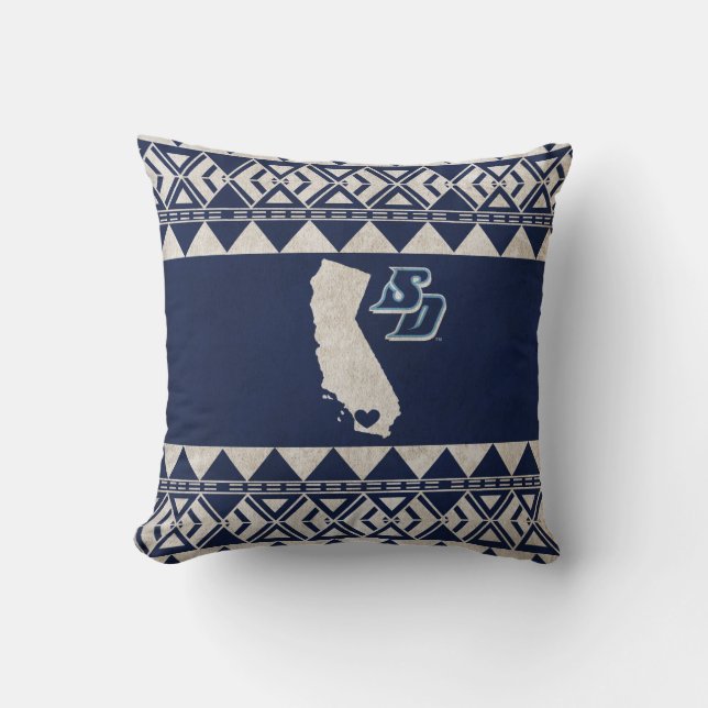USD | California Tribal Pattern Throw Pillow (Front)