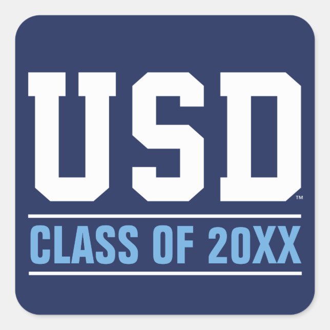 USD | Class Of Square Sticker (Front)