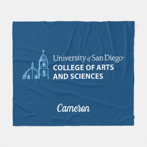 USD  College of Arts and Sciences  Add Your Name Fleece Blanket