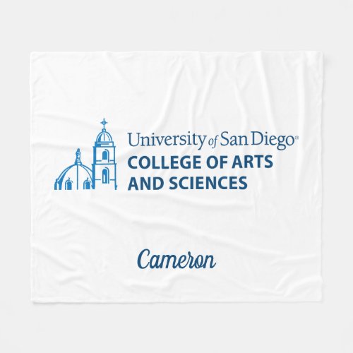 USD  College of Arts and Sciences  Add Your Name Fleece Blanket