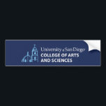 USD College of Arts and Sciences Bumper Sticker<br><div class="desc">Celebrate your connection to the University of San Diego with this official College of Arts and Sciences design. Featuring the university’s iconic blue dome and bell tower illustration alongside bold text that reads “University of San Diego College of Arts and Sciences, ” this design showcases pride and school spirit. Perfect...</div>