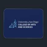 USD College of Arts and Sciences Magnet<br><div class="desc">Celebrate your connection to the University of San Diego with this official College of Arts and Sciences design. Featuring the university’s iconic blue dome and bell tower illustration alongside bold text that reads “University of San Diego College of Arts and Sciences, ” this design showcases pride and school spirit. Perfect...</div>