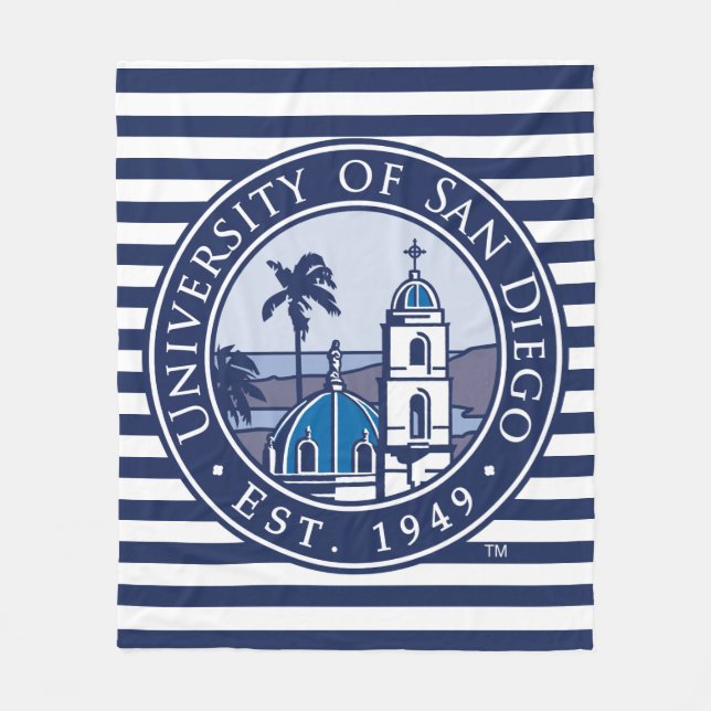 USD | Est. 1949 - Stripe Pattern Fleece Blanket (Front)