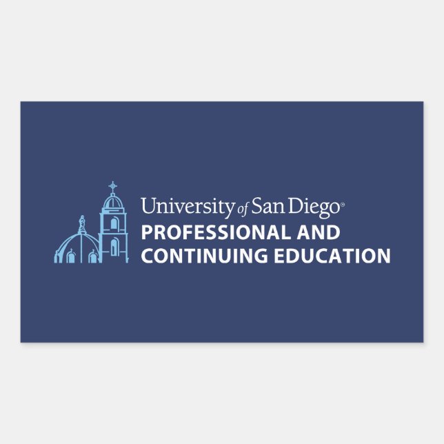 USD Professional & Continuing Education Rectangular Sticker (Front)