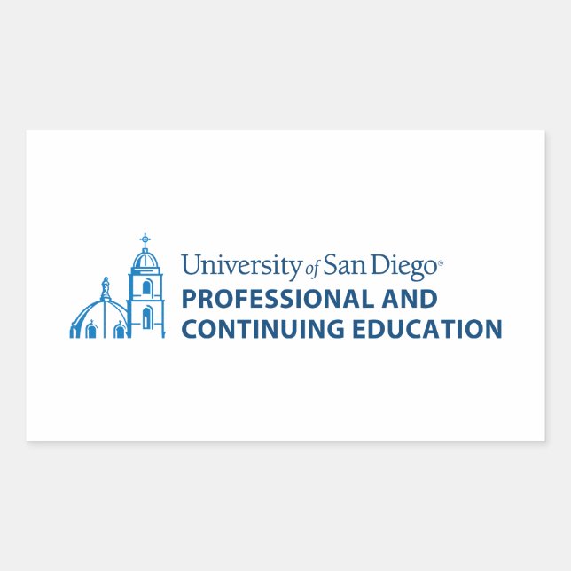USD Professional & Continuing Education Rectangular Sticker (Front)