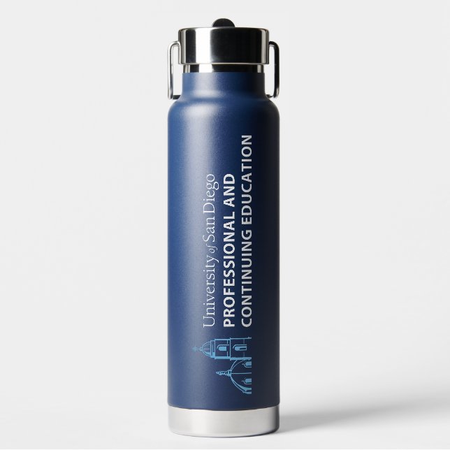 USD Professional & Continuing Education Water Bottle (Front)