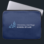 USD School of Law Laptop Sleeve<br><div class="desc">Showcase your pride in the University of San Diego School of Law with this official design. Featuring the classic blue dome and bell tower graphic next to the bold text “University of San Diego School of Law, ” this design is a timeless symbol of academic achievement and legal excellence. Perfect...</div>