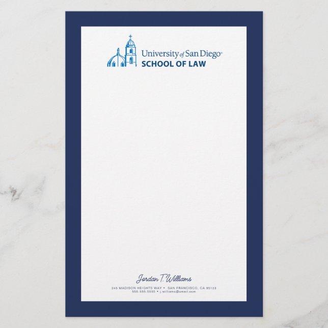 USD School of Law Stationery (Front)