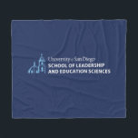 USD School of Leadership & Education Sciences Fleece Blanket<br><div class="desc">Show your pride in the University of San Diego with this official School of Leadership and Education Sciences design. Highlighting the signature blue dome and bell tower graphic paired with bold lettering that reads “University of San Diego School of Leadership and Education Sciences, ” this design honors students, alumni, faculty,...</div>