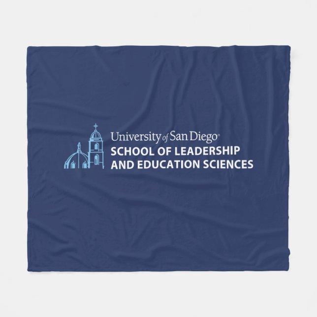 USD School of Leadership & Education Sciences Fleece Blanket (Front (Horizontal))