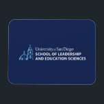 USD School of Leadership & Education Sciences Magnet<br><div class="desc">Show your pride in the University of San Diego with this official School of Leadership and Education Sciences design. Highlighting the signature blue dome and bell tower graphic paired with bold lettering that reads “University of San Diego School of Leadership and Education Sciences, ” this design honors students, alumni, faculty,...</div>