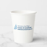 USD School of Leadership & Education Sciences Paper Cups<br><div class="desc">Show your pride in the University of San Diego with this official School of Leadership and Education Sciences design. Highlighting the signature blue dome and bell tower graphic paired with bold lettering that reads “University of San Diego School of Leadership and Education Sciences, ” this design honors students, alumni, faculty,...</div>