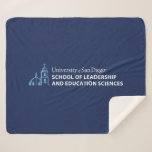 USD School of Leadership & Education Sciences Sherpa Blanket<br><div class="desc">Show your pride in the University of San Diego with this official School of Leadership and Education Sciences design. Highlighting the signature blue dome and bell tower graphic paired with bold lettering that reads “University of San Diego School of Leadership and Education Sciences, ” this design honors students, alumni, faculty,...</div>