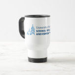 USD School of Leadership & Education Sciences Travel Mug<br><div class="desc">Show your pride in the University of San Diego with this official School of Leadership and Education Sciences design. Highlighting the signature blue dome and bell tower graphic paired with bold lettering that reads “University of San Diego School of Leadership and Education Sciences, ” this design honors students, alumni, faculty,...</div>