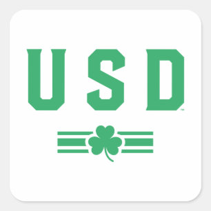 USD St. Patrick's Day - Lucky Stripe Square Sticker