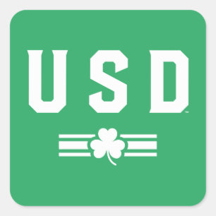 USD   St. Patrick's Day - Lucky Stripe Square Sticker