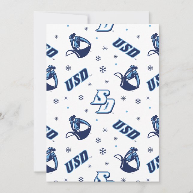 USD Toreros Holiday Logo Pattern Card (Front)