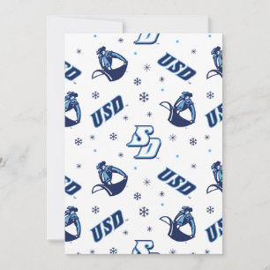 USD Toreros Holiday Logo Pattern Card