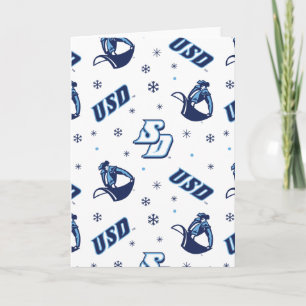 USD Toreros Holiday Logo Pattern Card